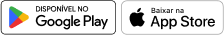Logo das lojas google e apple